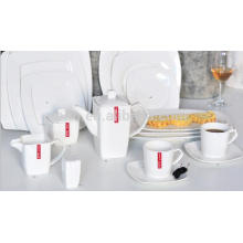 Lingerie en porcelaine blanche en porcelaine P &amp; T, plat plat, pour usage au restaurant